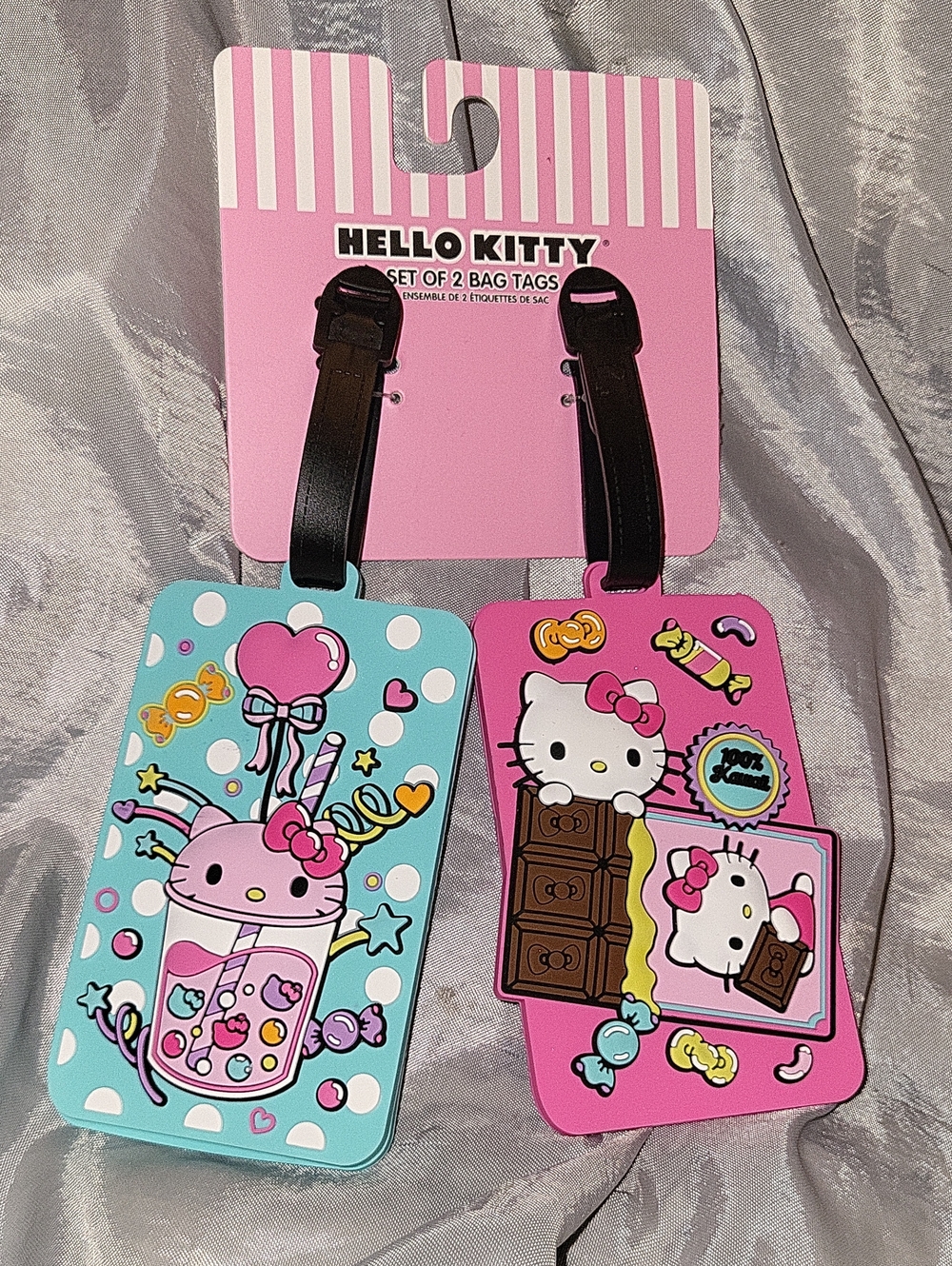 Hello Kitty Treats Bag Tag Set - Pink & Light Blue M Li